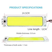 Lampe de plafond ronde autocollante étanche à LED COB pour voiture, camion, lecture, clignotant, éclairage intérieur