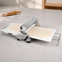 Machine à pâte manuelle professionnelle pliable de 12 pouces pour usage domestique, machine à pâtisserie de table avec plateau en PP pour pizza/croissant