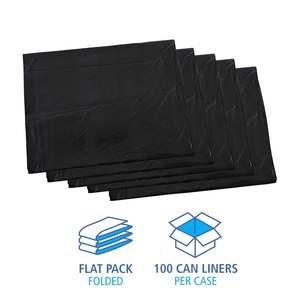 Forros de Basura Industriales Lineales de Baja Densidad Boardwalk de 60 Galones, 0.7 Mil, 38 x 58, Negros, 100/Caja, Cajas y Contenedores de Almacenamiento - Product Image 5