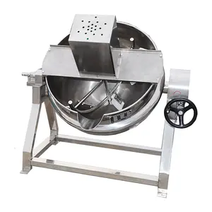 Industrial stainless steel tilt 300 liter electric jacketed kettle soup cooking mixing pot