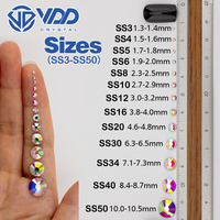 Strass VDD 246 Violet Fée SS34-SS50 Non Thermocollants, Pierres en Verre de Haute Qualité à Dos Plat