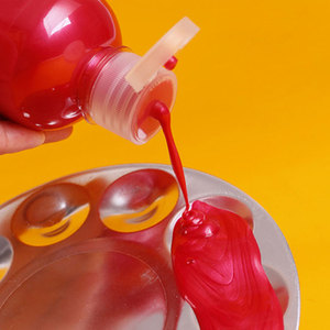 Foska, venta al por mayor, artista no tóxico, 10 colores, 500ml, gran volumen, brillo, cartel metálico, pintura al témpera para niños artísticos - Product Image 4