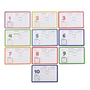 Carte Didattiche Alfabeto e Numeri A-Z 1-10 Bifacciali per Tracciare e Associare Parole per Bambini Piccoli, Prescolare e Asilo - Product Image 1