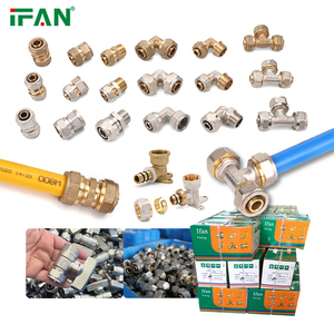 IFAN Chine Fabricants Accessoires de plomberie PEX de haute qualité Raccords à compression en laiton pour tuyaux multicouches <span class=keywords><strong>Raccord</strong></span> Pex en laiton - Product Image 4