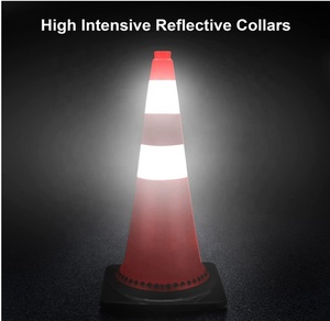 Chất Lượng Cao <span class=keywords><strong>500Mm</strong></span> An Toàn Đường Bộ 100% Pvc Orange Nón Giao Thông - Product Image 4