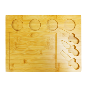 Ensemble de planches à charcuterie <span class=keywords><strong>vintage</strong></span> en bambou, planche de service en bois pour steak avec couteau, coupelle à sauce et bols en céramique pour blocs de découpe - Product Image 4
