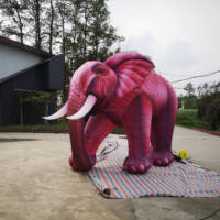 Éléphant gonflable géant, éléphant de dessin animé gonflable géant pour la publicité, décoration de rue