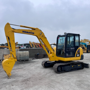 Komatsu เครื่องขุด PC56ไฮดรอลิกขนาดเล็ก5.2t น้ำหนักปฏิบัติการ4.13เมตรขุดลึกสำหรับการก่อสร้าง - Product Image 1