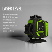 Niveau laser LUBIAO 4D vert 16 lignes, réglage précis de la luminosité, niveau laser pour la construction