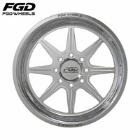 Jantes forgées tout-terrain 8x6.5 8x170 8x180 6x135 6x139.7 Polies 22x12 22x14x 24x12 24x14 26x12 26x14 pour Ford Chevrolet Silverado