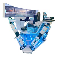 Simulador de Carreras VR 9D Interior/Exterior, Máquina de Juego de 3 Pantallas, Construcción de Metal y ABS, Potencia de 5000W, Capacidad de 500kg para Parque de Aventuras