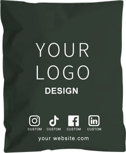 Enveloppes d'expédition personnalisées en polyéthylène avec fermeture à glissière, logo imprimé, 14,5 x 19 pouces, imperméables, pour entreprises - Product Image 1