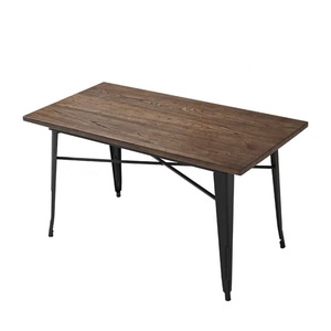 Bán buôn nhà máy bền công nghiệp <span class=keywords><strong>Stackable</strong></span> kim loại cổ điển gỗ Bảng Top nhà hàng ăn uống tolixes ghế bảng - Product Image 6