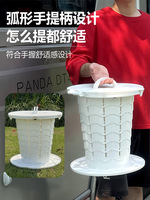 Toilette de voiture pliable et portable avec tabouret rond réglable pour le camping en plein air