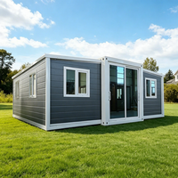 Maison conteneur moderne extensible en acier imperméable et respirant de 40 pieds de long, garantie 5 ans, pour usage résidentiel, bureau, entrepôt, villa