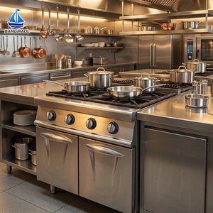 Factory Direct Sales 4 Burner Gas Range with Oven 24/36 Inch Stainless Steel for Restaurant Kitchen Heavy Duty <b>Cast</b> Iron Grates - Product Image 2