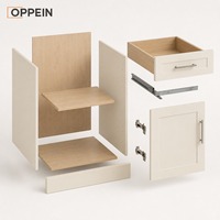 Armoires de cuisine prêtes à assembler (RTA) en kit, couleur crème, style Shaker, pour projets d'appartements (vente en gros)