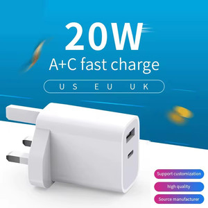 Ce RoHS ul đa bảo vệ EU chúng tôi Anh cắm A + C cổng kép sạc nhanh 20W 5V 3A <span class=keywords><strong>USB</strong></span> loại C sạc ul chứng nhận <span class=keywords><strong>USB</strong></span> tường sạc - Product Image 5