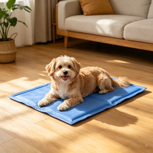 <b>Pet</b> <b>Cooling</b> <b>Mat</b> Rectangle Ice Crystals Reusable Heatstroke Prevention Dog Cat Summer Sleeping Pad - Product Image 3