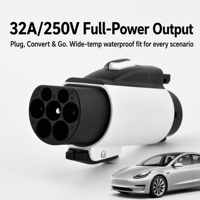 Adaptateur de charge pour véhicule électrique Tesla NACS vers Type 1 J1772 2e génération, 32A 7,2KW AC, connecteur étanche pour véhicules électriques américains