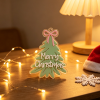 Décorations de Noël en acrylique 3D de haute qualité découpées au laser sur mesure - Ornements suspendus pour arbre de Noël
