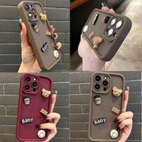 Coques de téléphone portable mignonnes en TPU DIY avec dessins animés pour iPhone 15 Pro Max/Samsung S21 FE/Redmi 12C/INFINIX Note 12 Pro