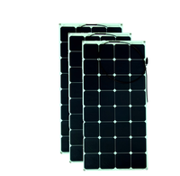 Panneaux solaires monocristallins flexibles Sunfield légers 300W 30.6V HJT, efficacité 21%, ETFE, entièrement noirs, pour véhicules électriques/camping-cars/navires
