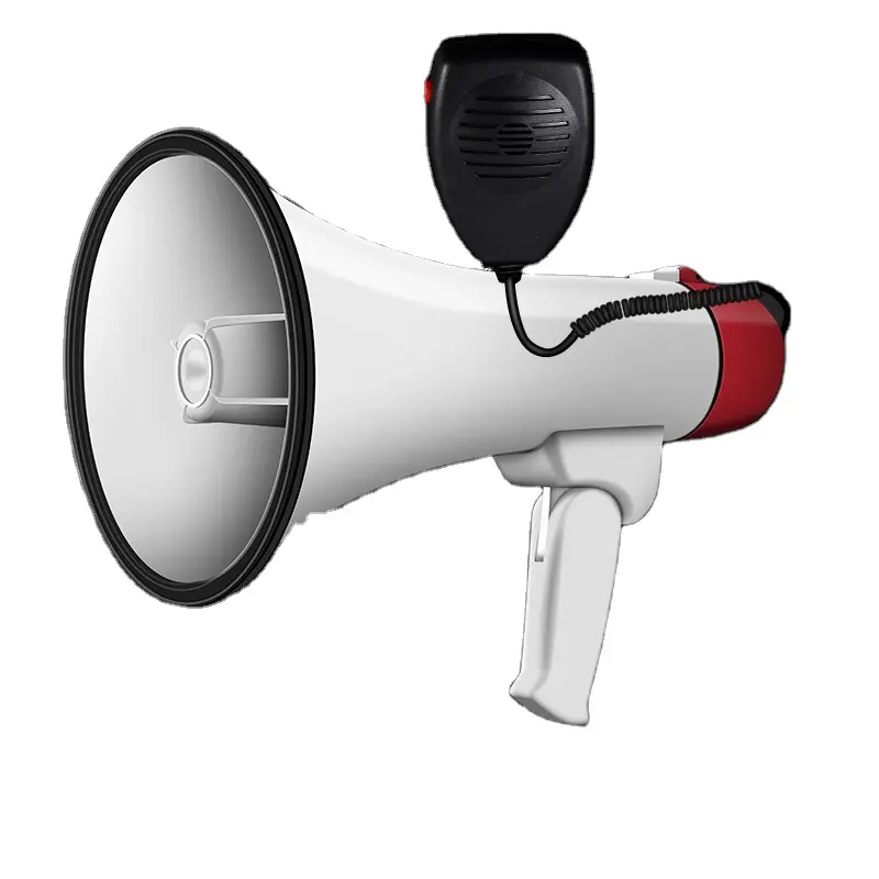 50Watts Portable Megaphone Hand mike megafone with Siren USB TF AUX