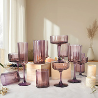 Ensemble de verres à eau en cristal coloré magnifique, directement de l'usine, gobelets personnalisés, verres à vin, flûtes à champagne pour mariage