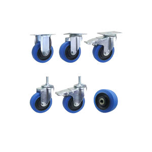 Ruedas giratorias de 3 ''4 "5" 6 "Ruedas giratorias de goma elástica azul Ruedas giratorias industriales - Product Image 4