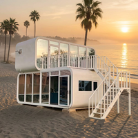 Chambre capsule mobile préfabriquée, hôtel, villa, mini-maison moderne, conteneur, maison modulaire préfabriquée avec meubles et cuisine