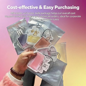 Ambientador de Papel para <span class=keywords><strong>Auto</strong></span> con Aroma Cítrico de Lujo y Larga Duración, con Logotipo Personalizado, Fragancia Natural, Colgante, para Marca y Mercado - Product Image 4