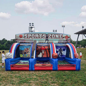 Permainan Tembak-tembakan Tiup 4 in 1 Zona Olahraga untuk Dijual, Permainan Tantangan Luar Ruangan Baseball Basket Sepak Bola Tiup - Product Image 6