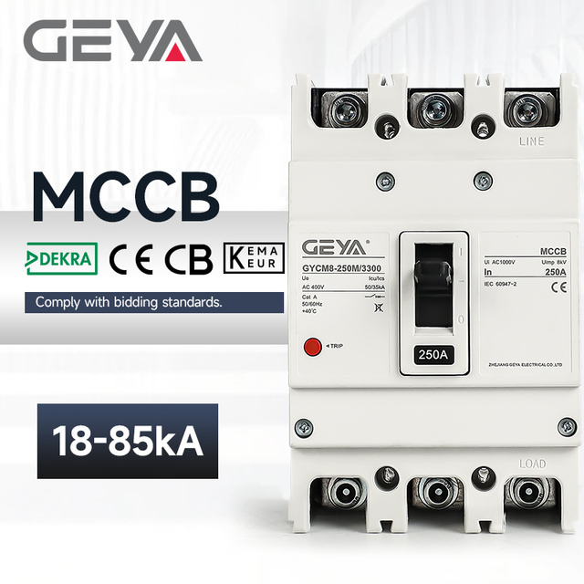 GEYA GYCM8-2000/3300 2000A Thermalmagnetic Circuit Breaker 3 Phase 400A 500A 630A 800A Mccb 2500a NS NSX DEKRA KEMA Certificate