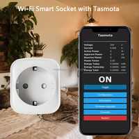 Prise intelligente WiFi Tasmota, prise allemande 16A 220V avec surveillance de la consommation d'énergie, télécommande, programmation horaire, Alexa Home Assistant