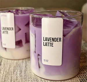 Récipients de parfum <span class=keywords><strong>Kit</strong></span> aromatique Étiquette parfumée au soja Thé individuel Fraise Autocollants glacés personnalisés Bougie Latte Matcha - Product Image 2
