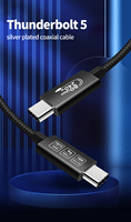 Kabel USB 4 Thunderbolt 5 Desain Baru 80G 8K 16K Koaksial Tipe C untuk Stasiun Docking Thunderbolt 240W Kabel USB4 Pabrik
