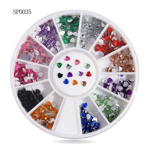 Strass 3D pour ongles de couleurs mélangées, paillettes acryliques à dos plat, décorations de bijoux, accessoires de nail art DIY - Product Image 1