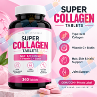Comprimés de collagène de marque privée types I et III avec vitamine C et biotine pour la santé des cheveux, de la peau et des ongles – Fabricant OEM/ODM, fournisseur en gros