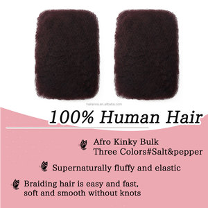 ANNA 4CW 99J 100% Cheveux Humains Afro Kinky Bulk <span class=keywords><strong>Hair</strong></span> 50g Extensions de Cheveux pour <span class=keywords><strong>Femme</strong></span> - Product Image 4