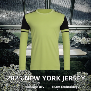 Maillot de football unisexe à manches courtes brodé, vert lime, col en V, en polyester anti-humidité, avec logo frontal et design à blocs de couleur unie - Product Image 2