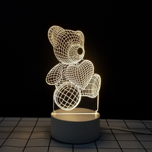 Lampe de bureau LED à illusion 3D optique avec panneau tactile, <span class=keywords><strong>design</strong></span> Art Déco, lumière LED en acrylique pour la décoration de la maison <span class=keywords><strong>et</strong></span> les cadeaux d'anniversaire - Product Image 3
