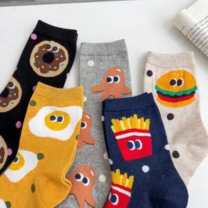 <span class=keywords><strong>Chaussettes</strong></span> pour femmes, motif amusant, nourriture, donut, hamburger, frites, œufs, nouveauté, décontractées, port quotidien, confortables, <span class=keywords><strong>chaussettes</strong></span> tendance, lot - Product Image 1