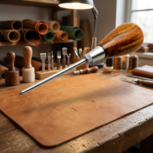 Aiguille à broder en acier de précision avec manche en bois pour la fabrication de bijoux, le travail du cuir, la couture, la broderie de perles et les outils manuels de bricolage | GS220E - Product Image 2