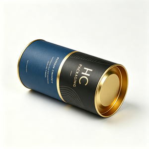 Luxury Gold Foil Logo Rigid Cardboard <b>Round</b> Cylinder Tube <b>Box</b> for Fragrance Perfume Scented Candle Packaging OEM Factory - Product Image 4