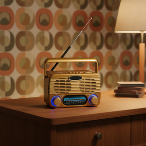 Altoparlante BT Portatile Retrò con <span class=keywords><strong>Radio</strong></span> FM AM SW a Tre Bande, <span class=keywords><strong>Design</strong></span> <span class=keywords><strong>Vintage</strong></span> per Uso Domestico e Intrattenimento Quotidiano - Product Image 5