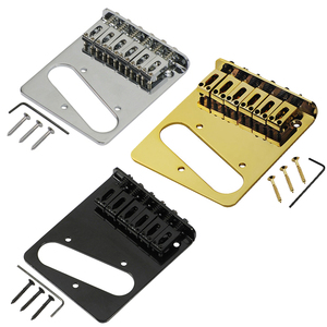 Wholesale Chrome 6 Zinc Modern Saddle TL Guitar <strong>Bridge</strong> for Custom Building Electric Guitar Parts - Product Image 1