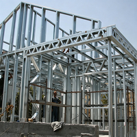 Casa Modular Prefabricada de Dos Pisos, Moderna y de Lujo, Estructura de Acero Ligero, Vivienda Familiar Permanente