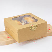 Cajas Rígidas de Papel Kraft Macaron con Ventana Grande Ondulada, Recubiertas con UV, para Envasado de Alimentos, con Tamaño Personalizado, Venta de Fábrica