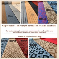 Maßgefertigter Jacquard-Teppich im Chinesischen Stil für Zuhause und Gewerbe, Grauer Teppich in Vollgröße für Wohnzimmer, Büro, Fotografie, Großflächig und Dick